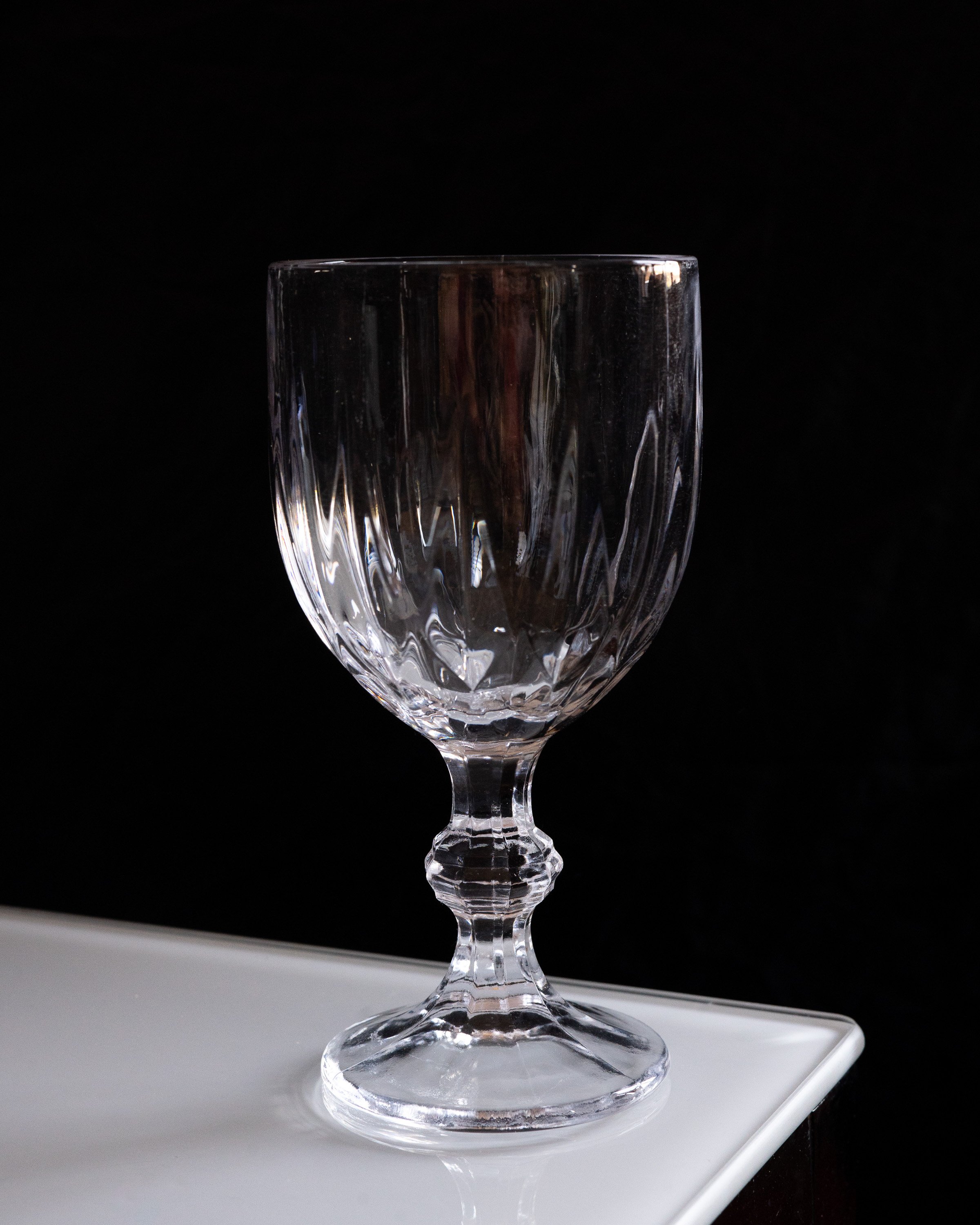 Copa de cristal labrada